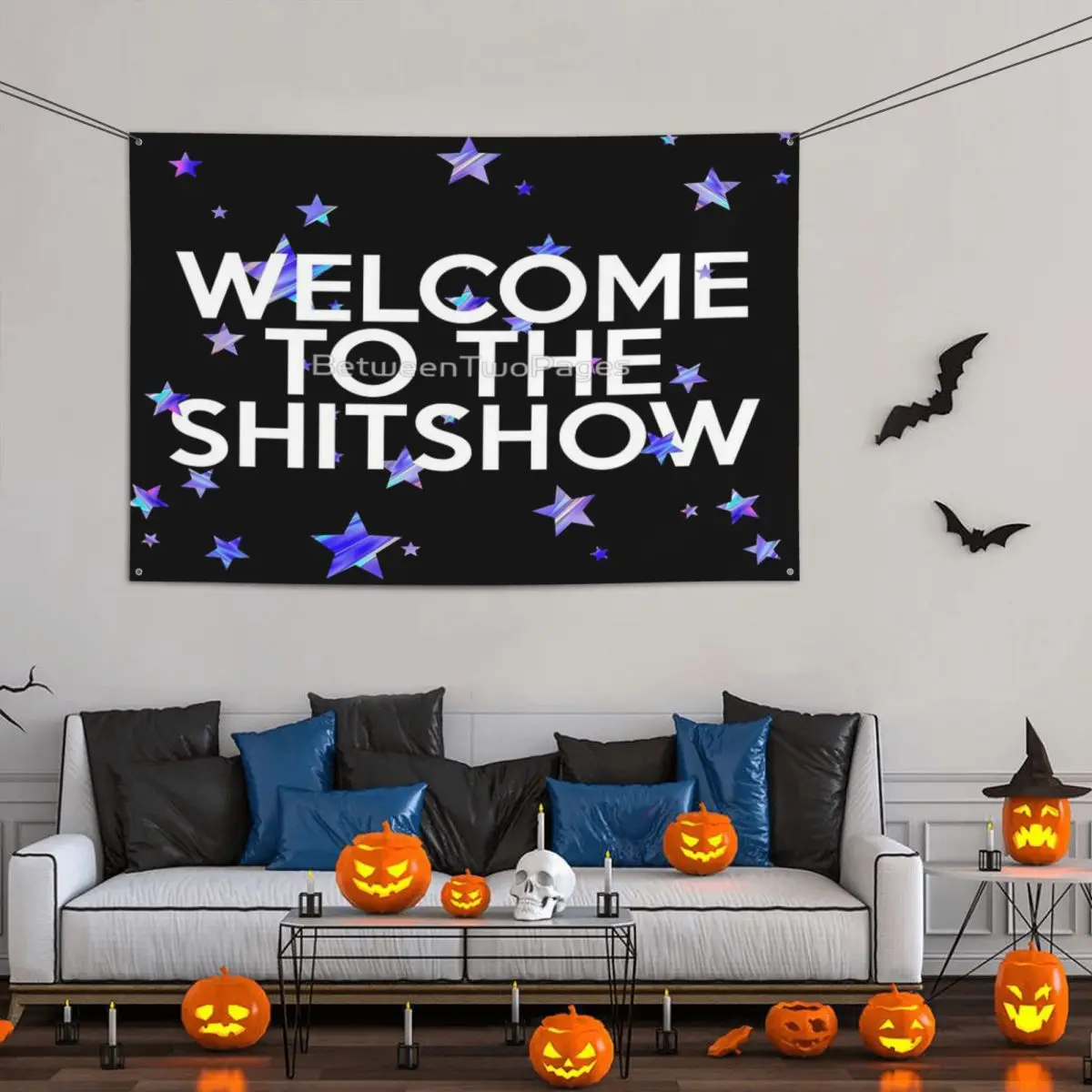 

Welcome To The Shitshow Black Party Banner Decor 120x180cm Vintage Easy To Hang Vibrant Colors Drapey Bright Color