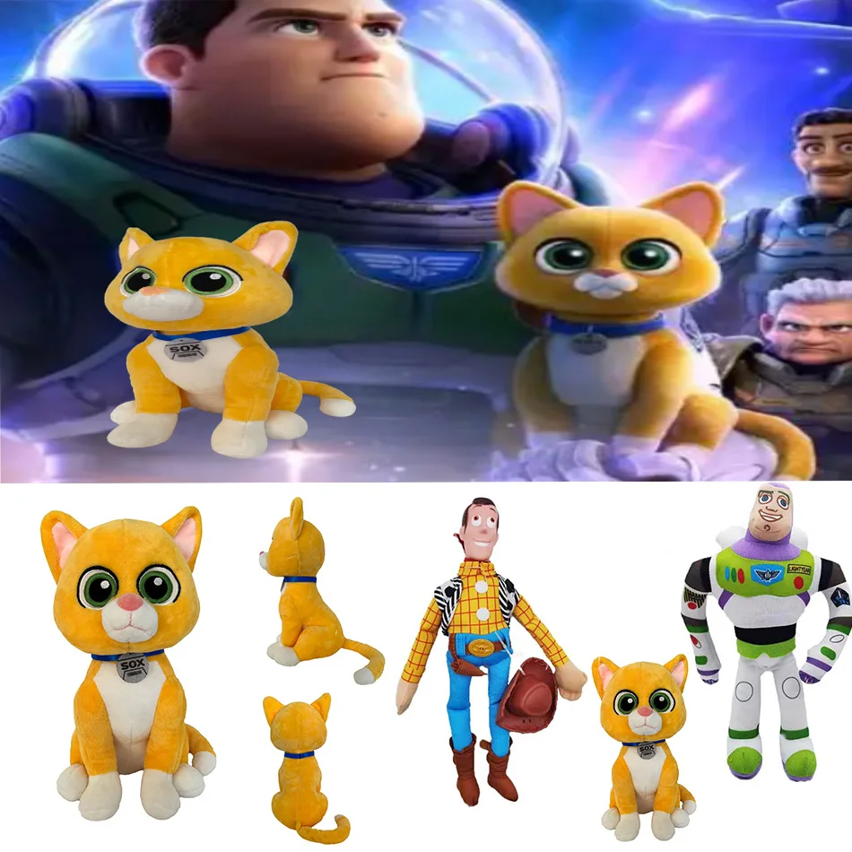 

Disney Pixar Buzz Lightyear Sox Cat Animal Stuffed Plush Toys Buzz Lightyear Woody Tracy Doll Cute Mechanical Puppy Plush Toys