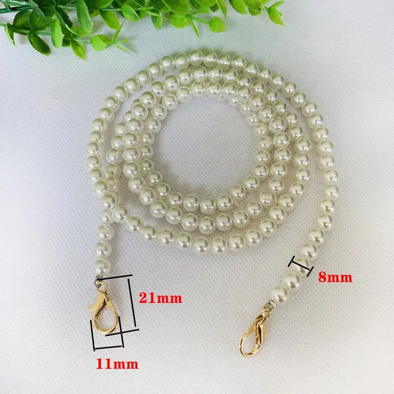 

1x Pearl Strap For Bags Handbag Handles DIY Women Shoulder Bag Crossbody Bag Chain Strap Replacement Purse Chain Bag Accessories
