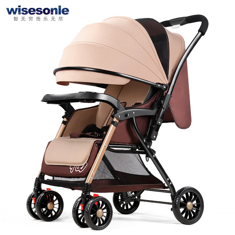 

Zhierle Baby Stroller Light and Portable High Landscape Can Sit and Lie Down Shock-absorbing Umbrella Car Folding Baby Stroller