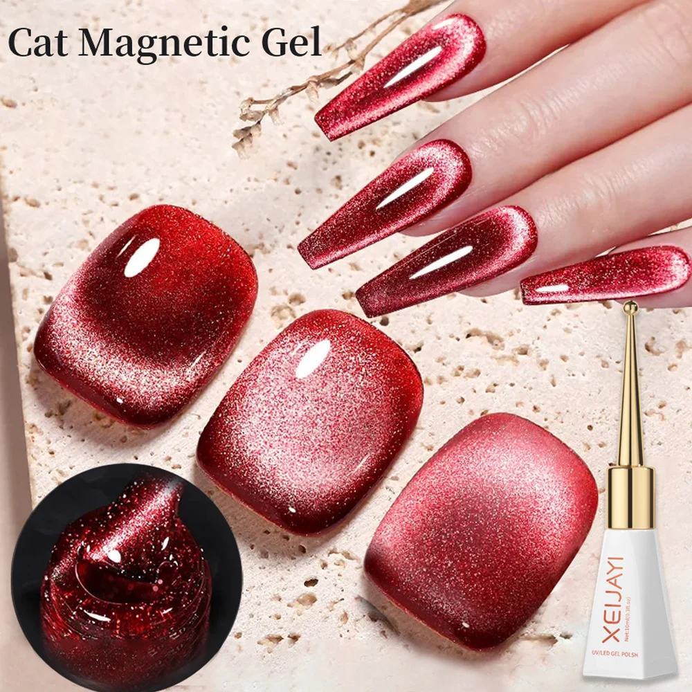 Блестящий Полупостоянный магнитный гель для ногтей 10 мл