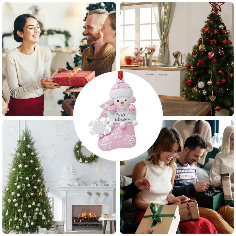 Детские первые рождественские украшения зимняя подвеска с рождественским