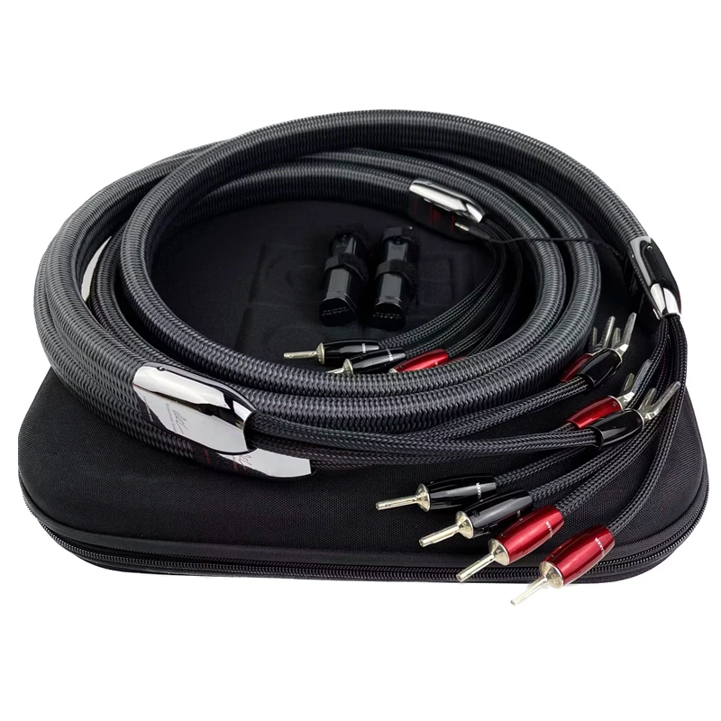 

WEL Signature HiFi Speaker Cable PSS Silver Bi-Wire Speakon Audio Line with Noise-Dissipation System