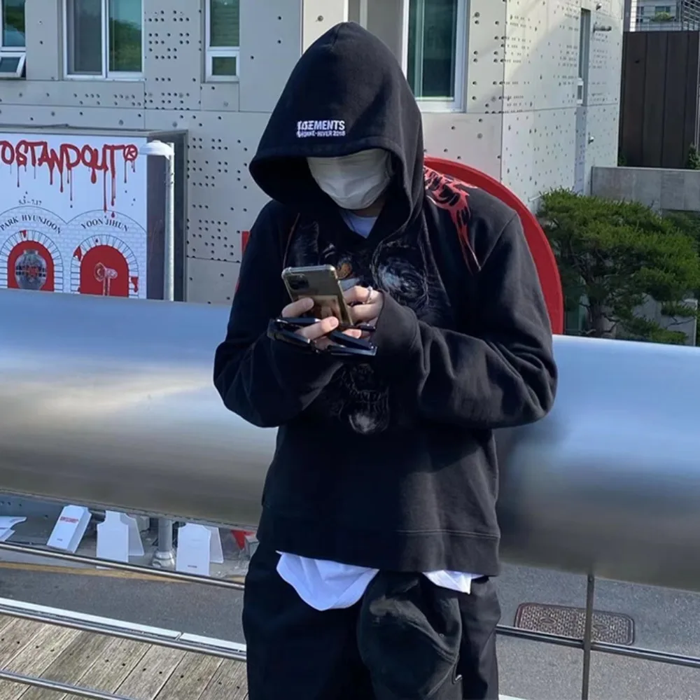 NIGO мужской свитер с подплечниками и призрачным лицом толстовка капюшоном