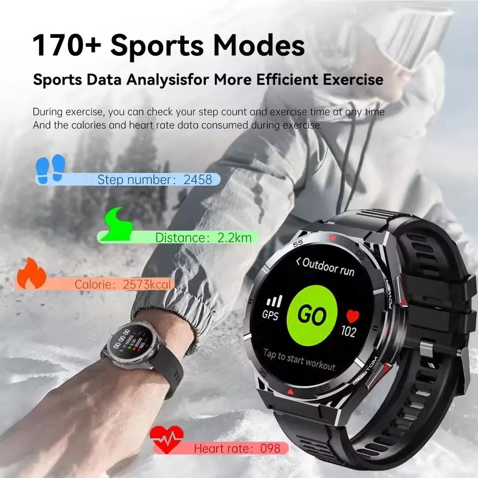 2025 Новые GPS Спортивные Смарт-часы Мужчины 1,43-дюймовый HD AMOLED Экран Компас Bluetooth Вызов Сердечный ритм Водонепроницаемые Смарт-часы 2025Новинка (art.: 3920cbb3d9c9e) - 3920cbb3d9c9e