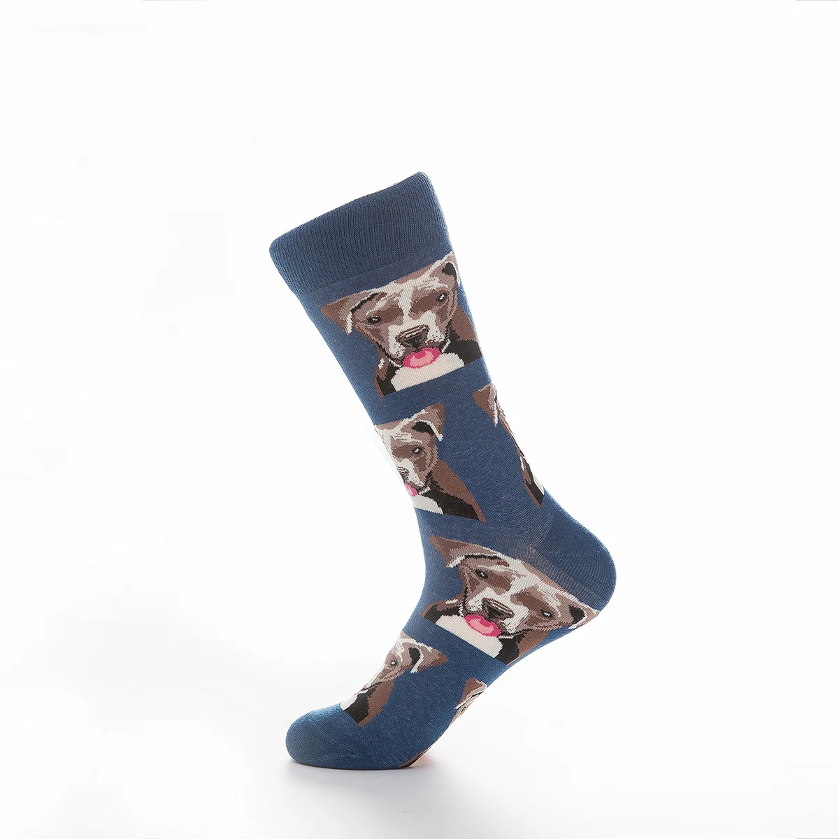 5 Pairs New Dog Series Colorful Middle Tube Men Cotton Socks Fashion Cartoon Trendy Dog Casual Funny Men Socks Wholesale