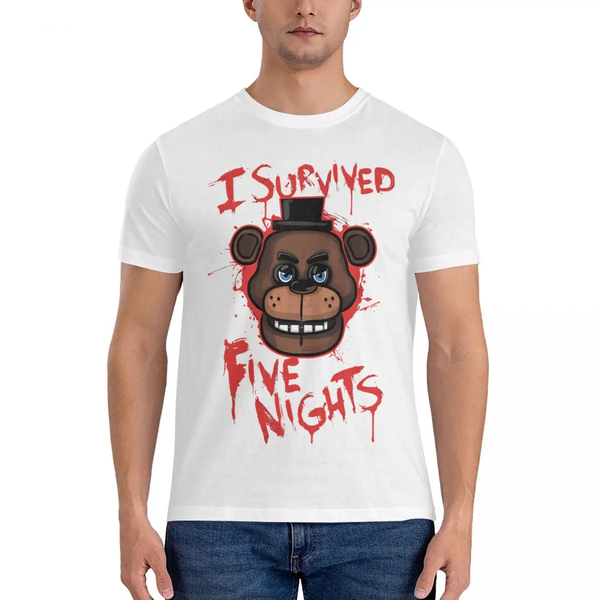Забавная Мужская футболка F-Fnaf забавная хлопковая Футболка с круглым вырезом и