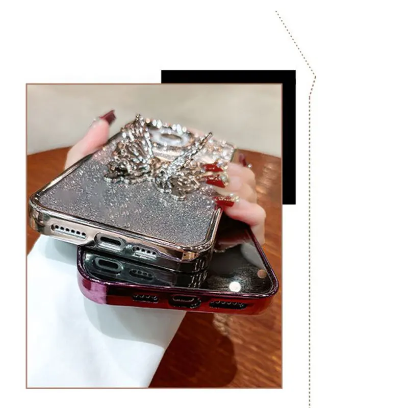 V30 роскошный 3D держатель-бабочка для Vivo V29 Lite pro V40 se V30E Y78 противоударный чехол с