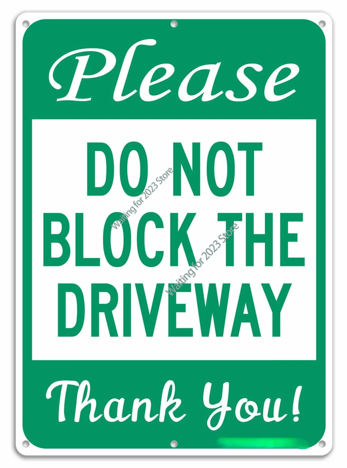 

Please do not block driveway thank you sign - no parking sign - rust proof - waterproof - easy to install - indoor outdoor use