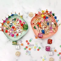 fancy pentagram clip colorful exquisite wedding home wooden clips decoration photo holder wooden clip 50pcs