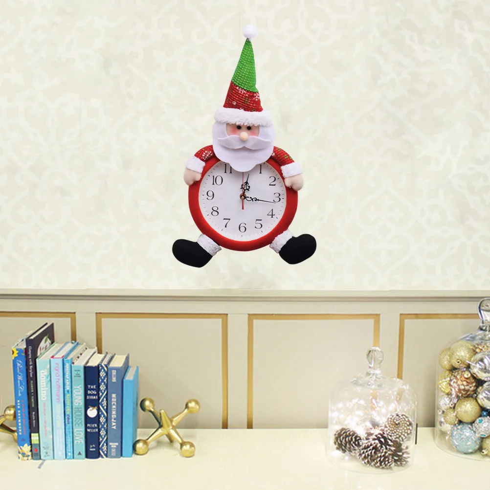 

1PC Safe Fashion Beautiful Alarm Clock Electronic Clock Christmas Clock Snowman Electronic Clock Hanging Clock