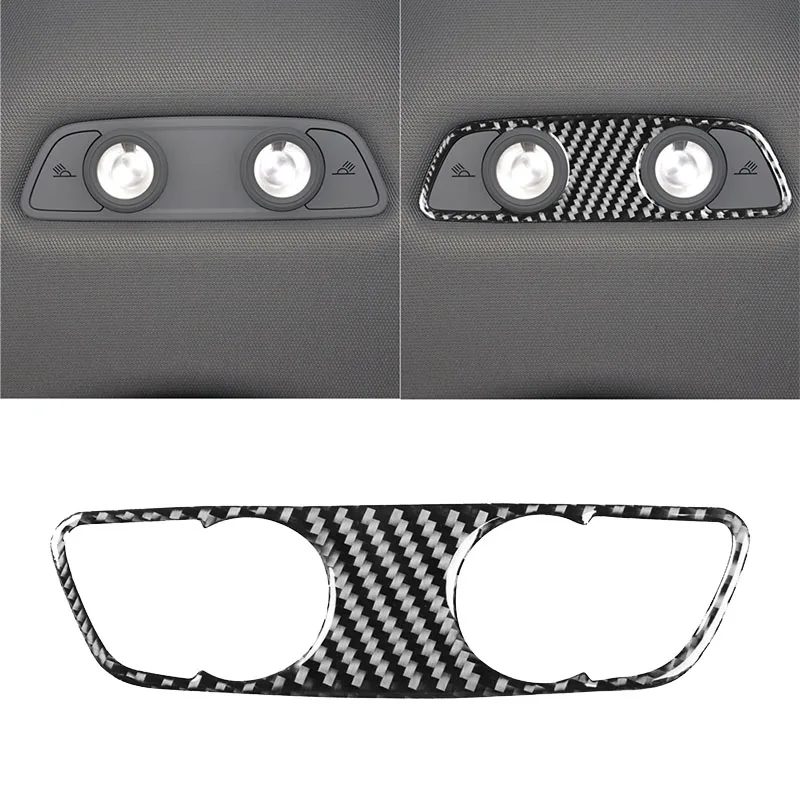 

For Audi A4 B9 RS4 S4 2017 2018 2019 Auto Interior Carbon Fiber Car Rear Reading Lights Sticker Cover Decorative Trim Decal