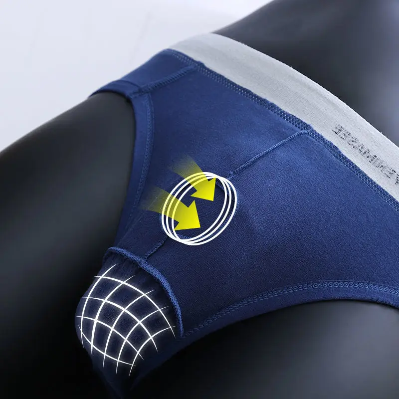 Sense Naked Men's Underwear High-grade Sexy Briefs Separate Boxer Big Scrotum Bag Leggings Low Waist Shorts Men Sexy Underwear