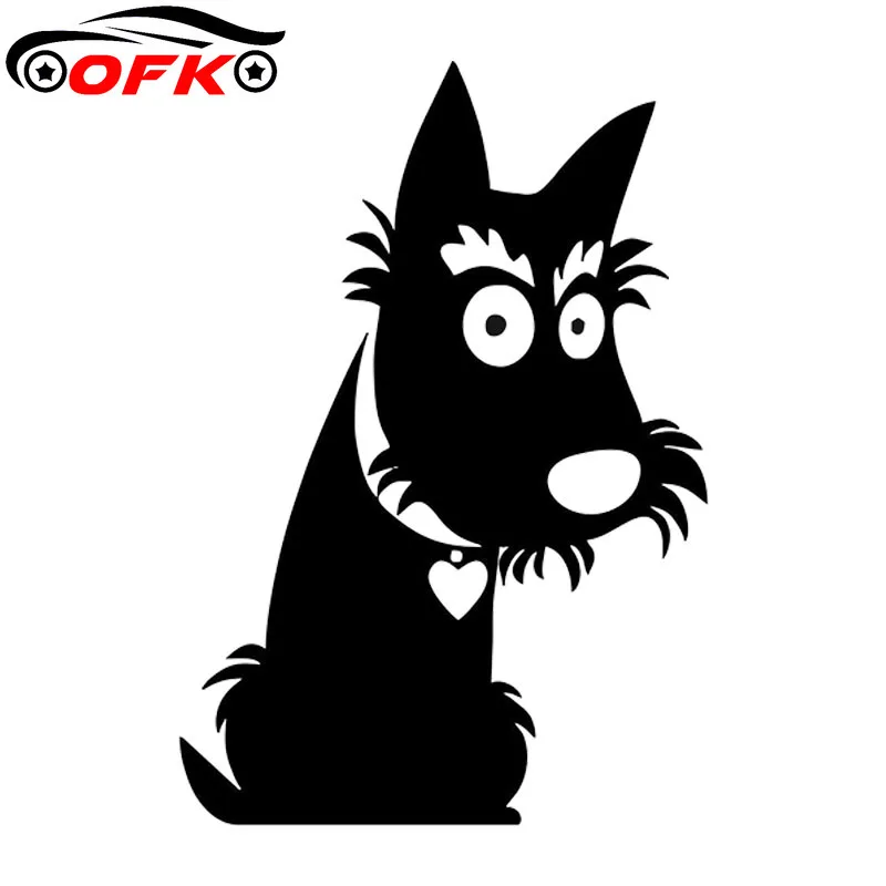 

Lovely Scottish Dog Car Stickers Personality Reflective Decals Styling Decoration .
