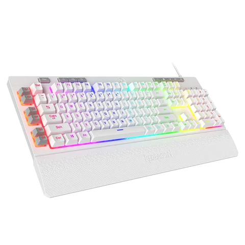 Игровая Проводная мембранная клавиатура Redragon K512 Shiva с RGB подсветкой, линейный механический переключатель, съемная подставка для запястья