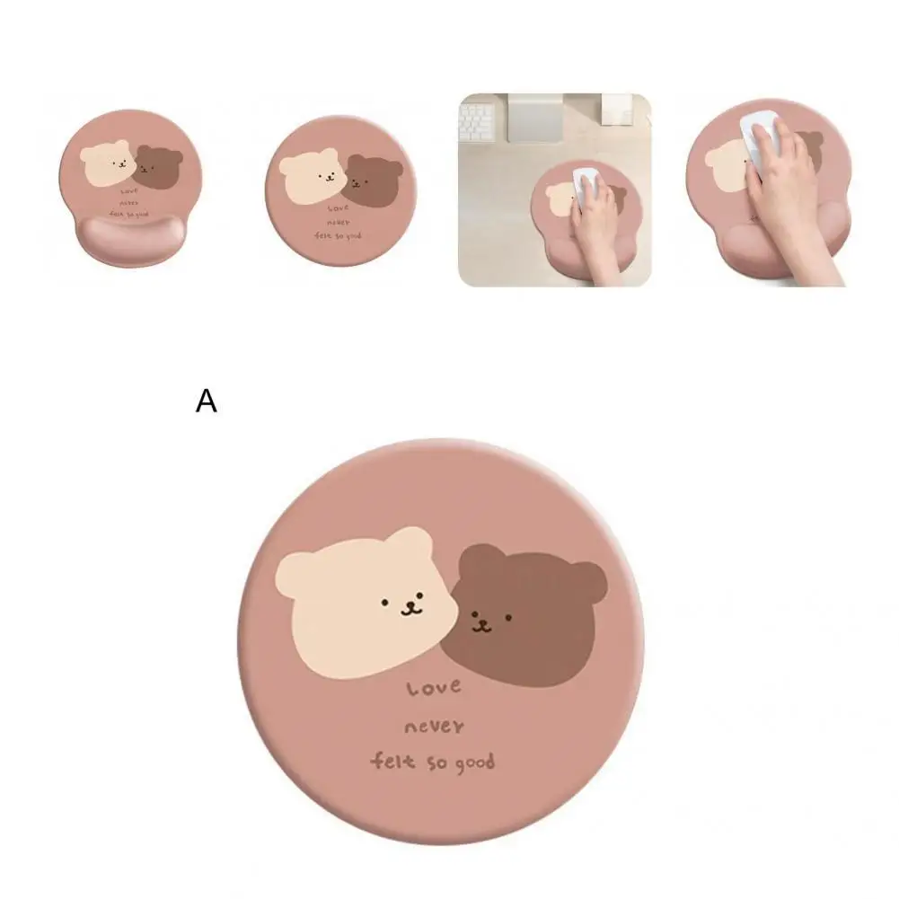 

Desktop Decoration Eco-friendly Cartoon Bear Mouse Pad Wrist Rest for Dorm