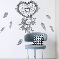hot dream catcher feathers wall stickers for living room office bedroom decoration indian style mural art diy wall decal home de