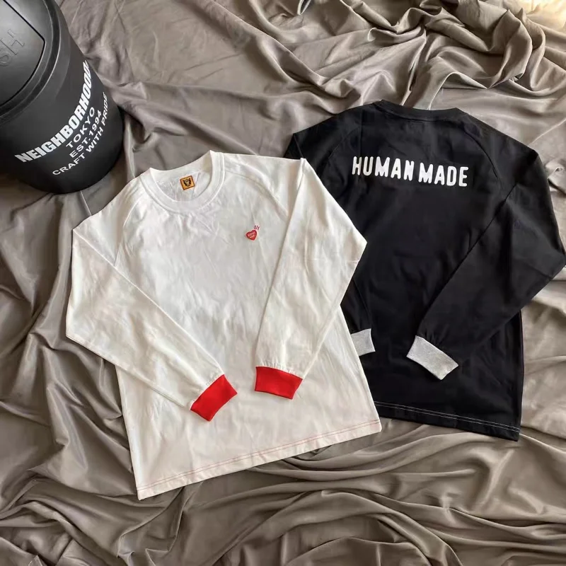 

Human Made Heart Embroidery 1:1 Long Sleeve 100% Cotton T-shirt