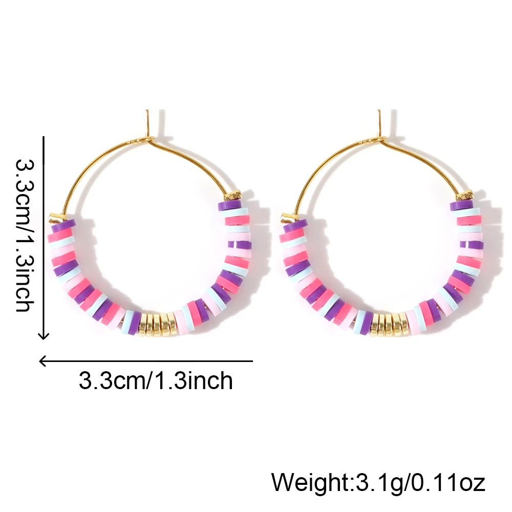 Go2boho 2024 новый дизайн разноцветные модные Серферы Heishi серьги из гематита и камня