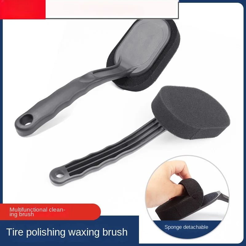 

Removable Car Tire Wheel Waxing Polishing Sponge Washing Cleaning Brush Long Handle Brush Wax Polishing Washer Wipe Paint Care