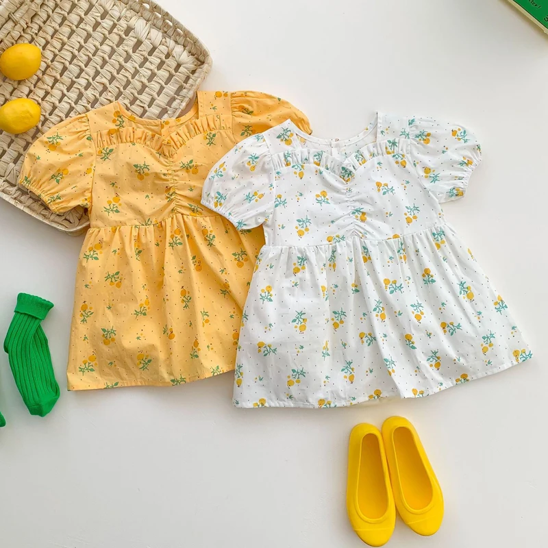 

2022 Baby Girls Bodysuits Short Sleeve Jumpsuit Cute Floral Romper Toddler Girls Princess Dress Newborn Infant Summer Clothing