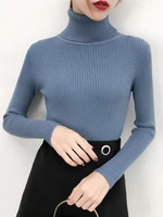 turtleneck women knitted sweater women autumn sweaters pullover korean fashion long sleeve top jumpers clothes sueters de mujer