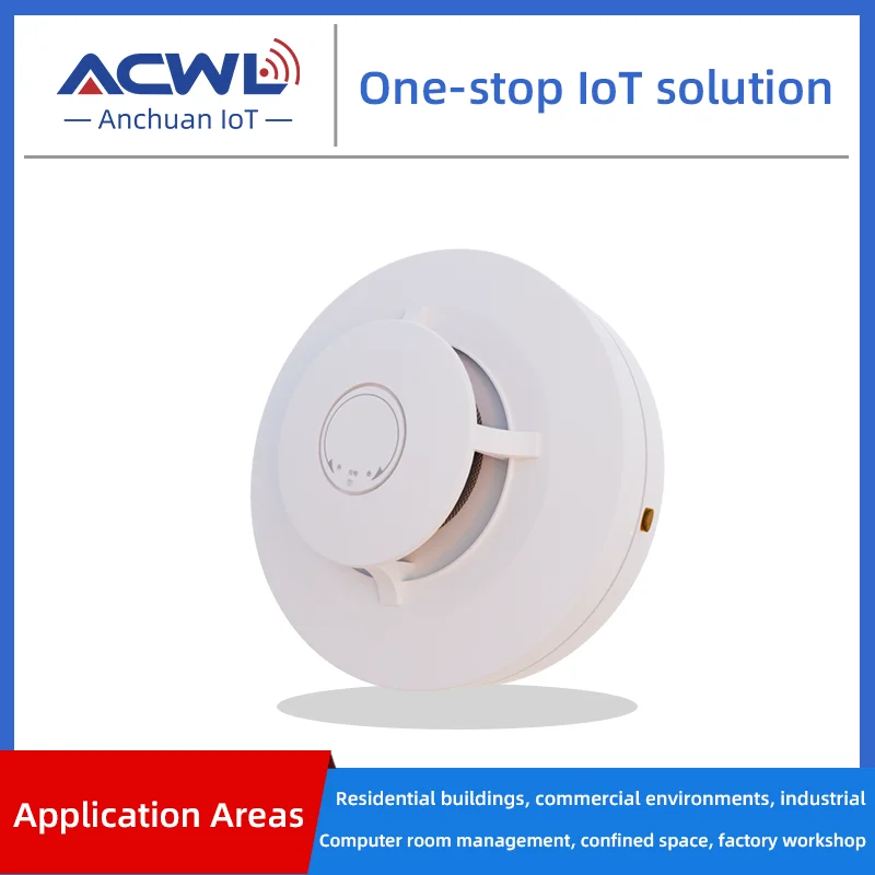 Фото AC102 Заводской ценный датчик сигнализации LoRaWAN Платформа IoT Беспроводной Wi-Fi детектор пожара и дыма №4