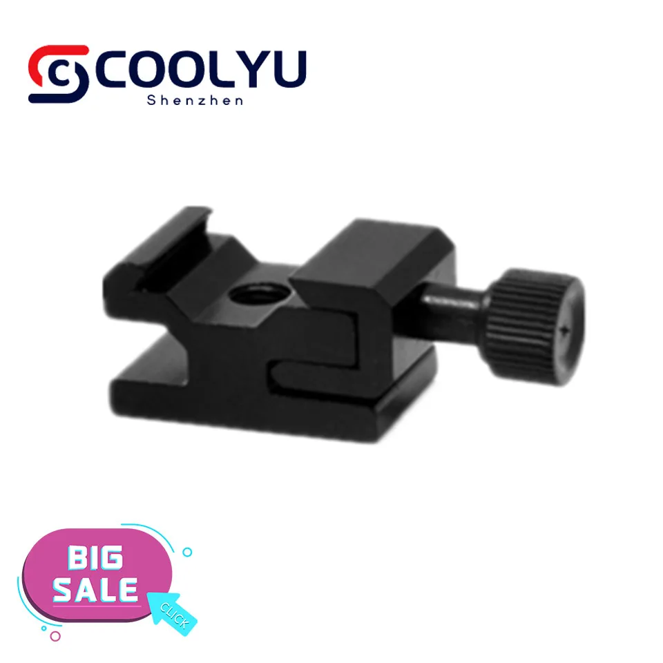 

All Metal Flash Base With Adjustable 1/4 Screw Interface For Cold Or Hot Shoe Seat Accessories