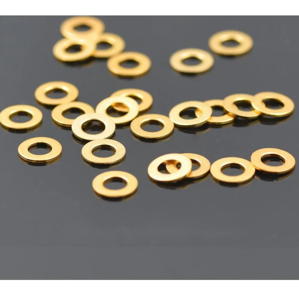 

Плоская прокладка из углеродистой стали, 20 шт., круглая шайба Huasi meson M2 M3 M4, титановое покрытие, золото