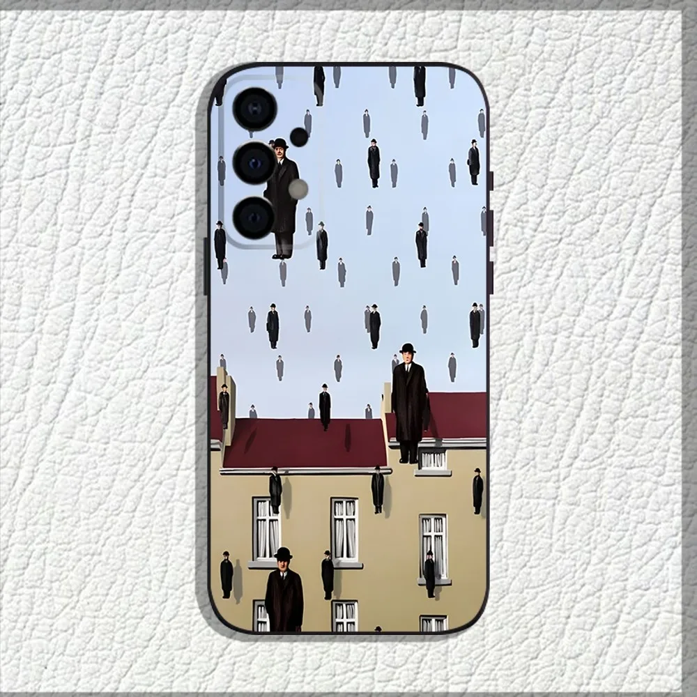 R-Rene Magritte Art Phone Case For Samsung Galaxy A13 A21s A22 A31 A32 A52 A53 A71 A80 A91 Soft Black Shell