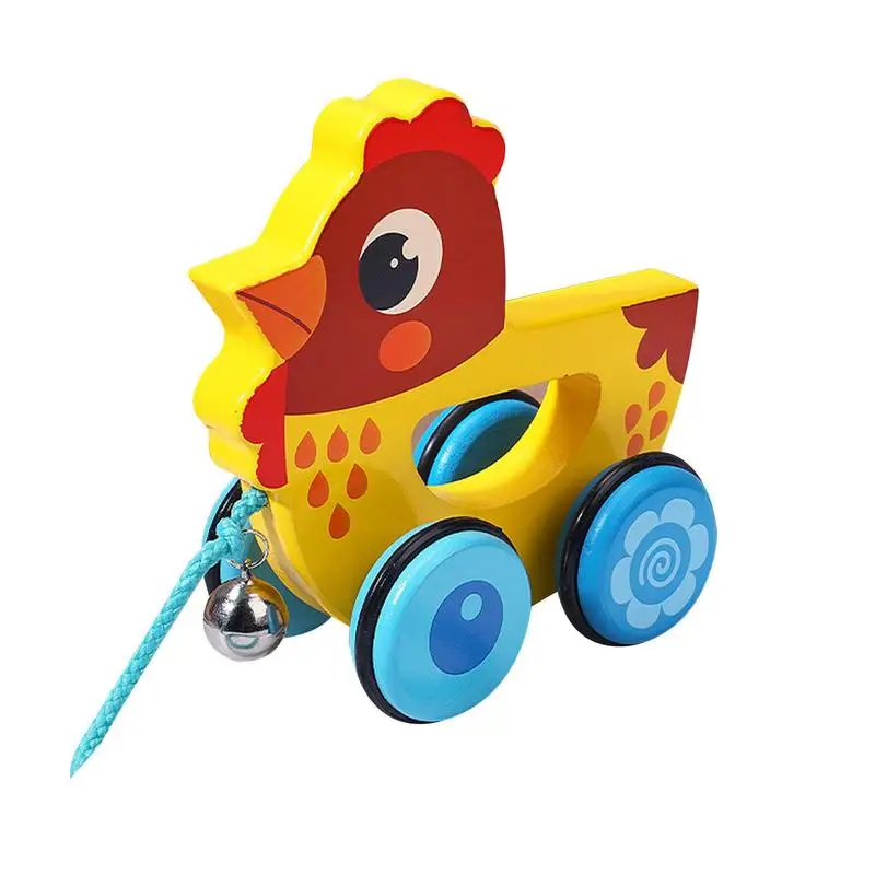 

Деревянная игрушка «Walk A Long Pull», мультяшное животное, игрушка-пуш, Тянущая собака, игрушка, пуш-Тянущая игрушка, рулон и погремушка, пуш-Тянущая игрушка, игрушки Монтессори