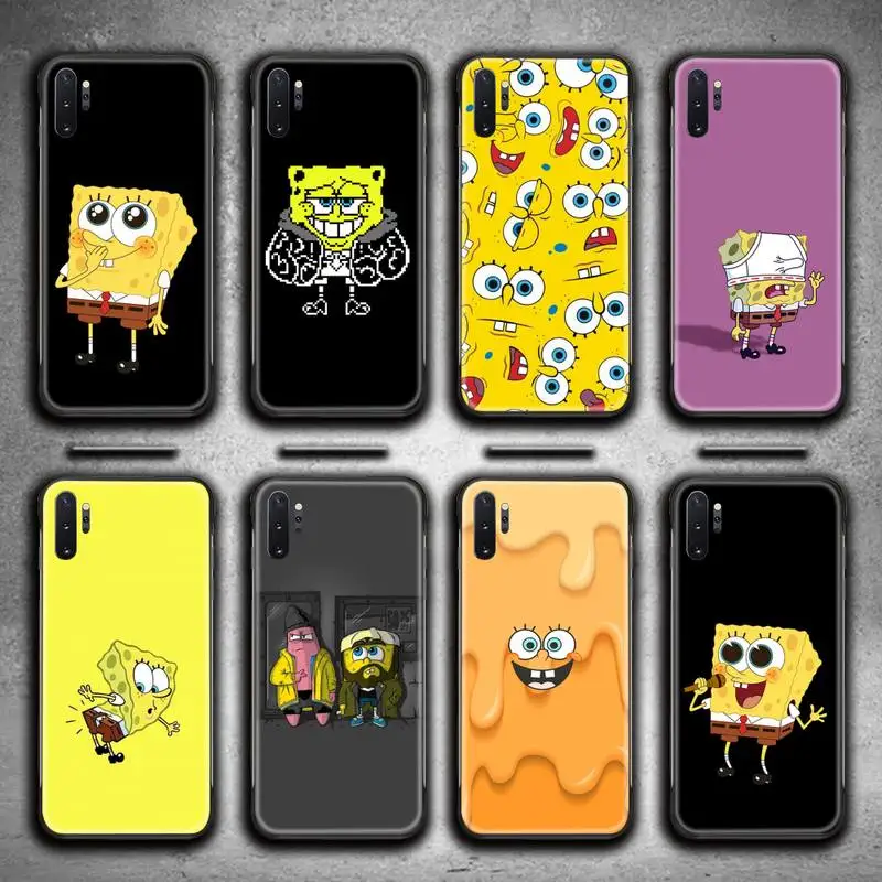 

SpongeBob Cartoon Phone Case For Samsung Galaxy Note20 ultra 7 8 9 10 Plus lite M51 M21 M31S J8 2018 Prime