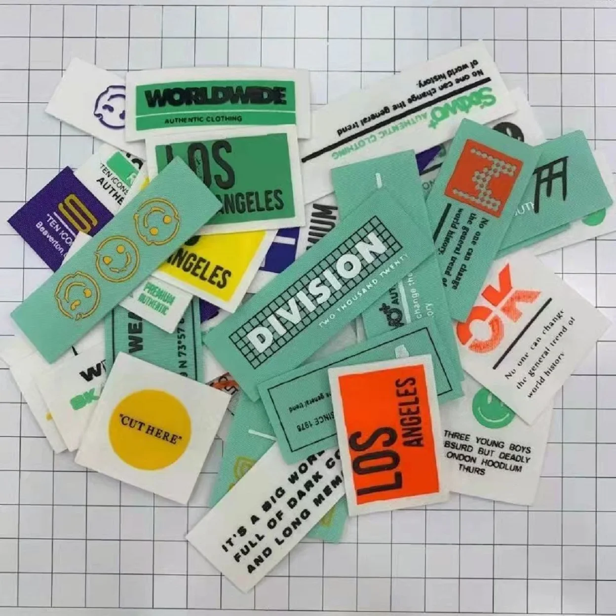 

Mixed 15Pcs/Set Soft Cloth Labels Various Letter Embroidery Hand Made For Diy Knitted Printed Cotton Woven Sewing Accessories