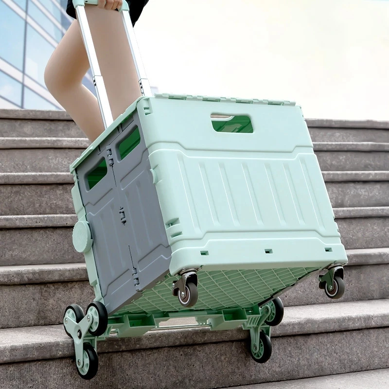 Складная корзина для продуктов и овощей портативные тележки с колесами - купить