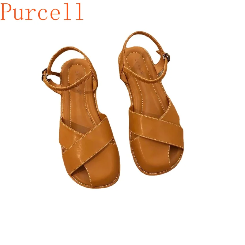 2023 new sandals female Roman shoes beach flat bottom fashion women's shoes