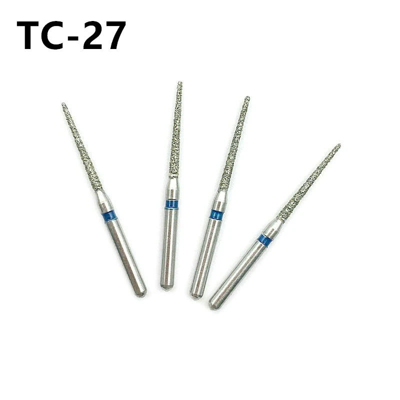 Алмазные бормашинки (10 штук в коробке) супер-грубой зернистости для высокоскоростных ручных приспособлений для отбеливания зубов и полировки 1,6 мм TC-27 ON.