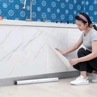 80cm width self adhesive marble wallpaper pvc waterproof oil proof contact paper wall kitchen furniture renovation sticker