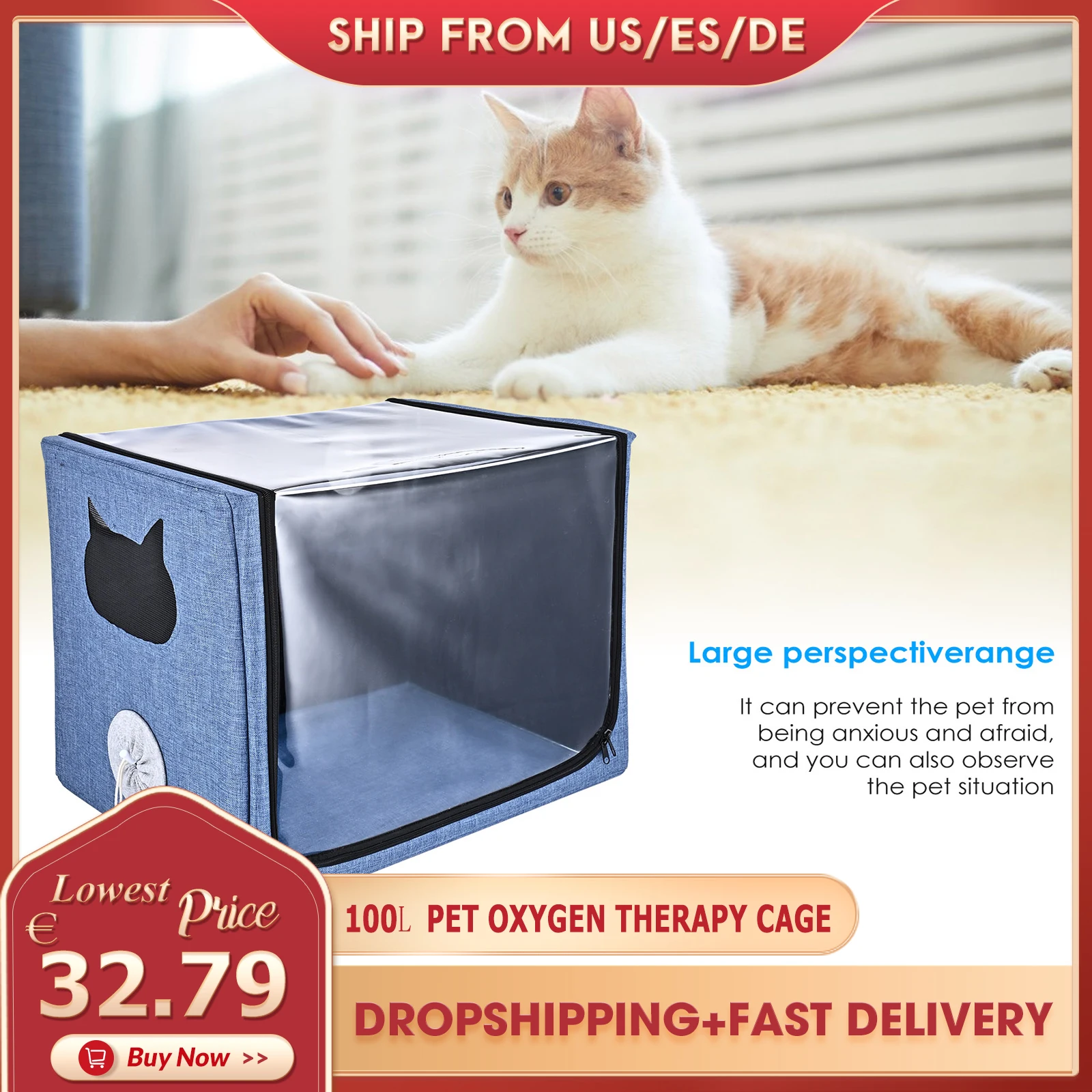Nest Cat Dog Cage Atomization Box Oxygen Inhalation Machine Dedicated Folding Atomization Box Oxygen Tent