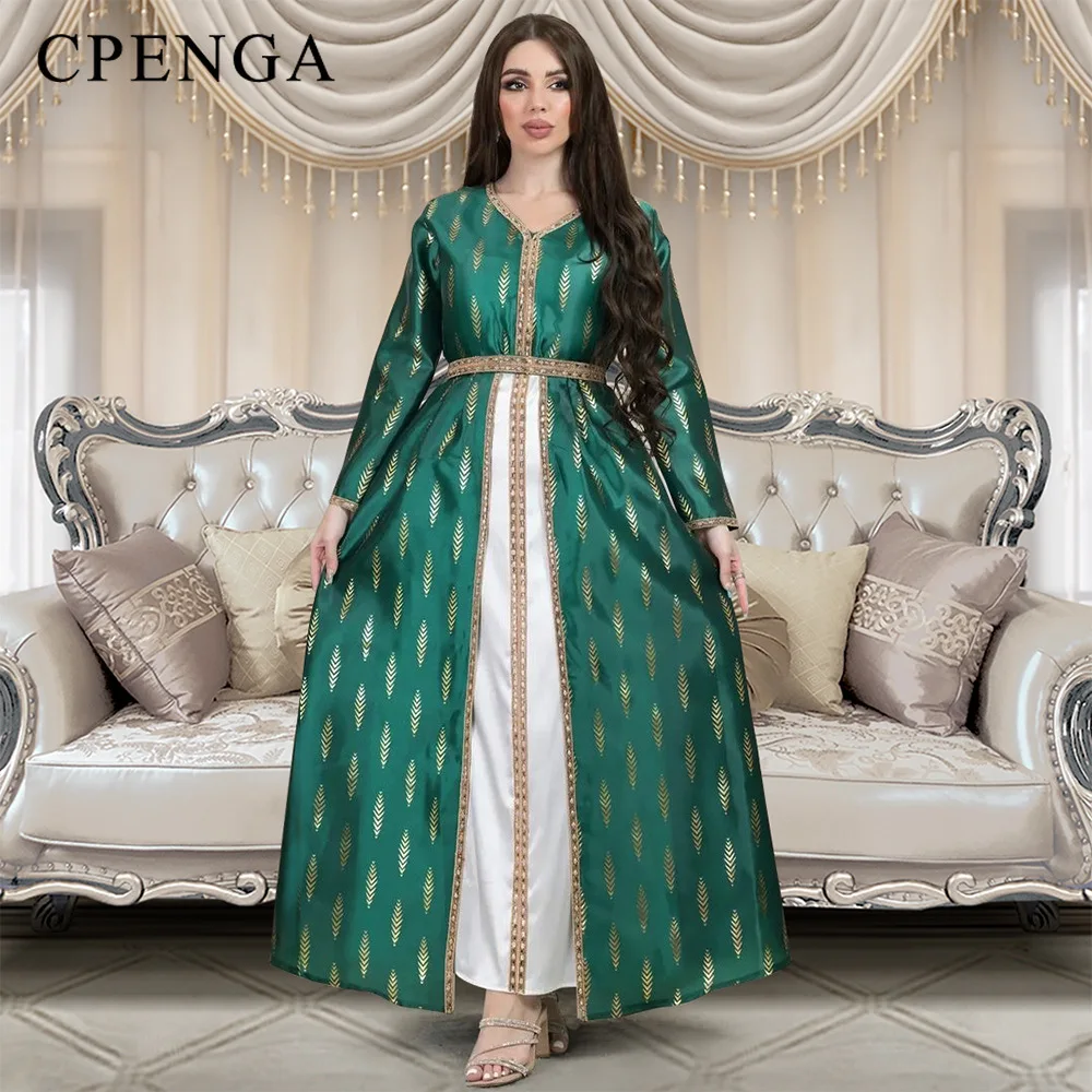 

Luxury Middle East Muslim Dress for Women Arabic Dubai Abaya Islamic Party Jalabiya Abayas Turkey Dresses Moroccan Kaftan Robe