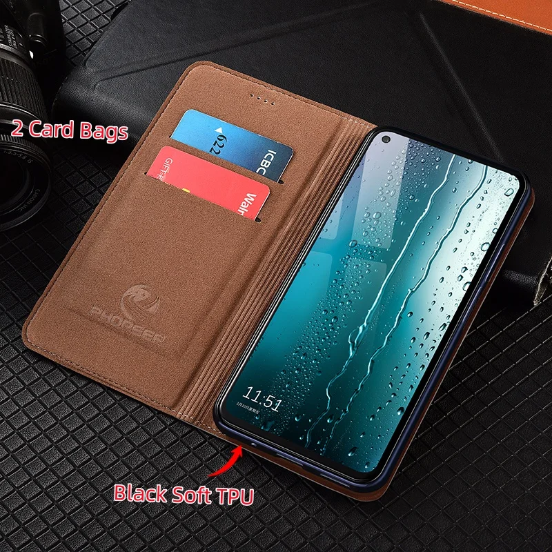 Кожаный чехол-бумажник для телефона Asus Zenfone 11 10 9 8 7 6 5 5z Pro Ultra Flip из воловьей кожи с