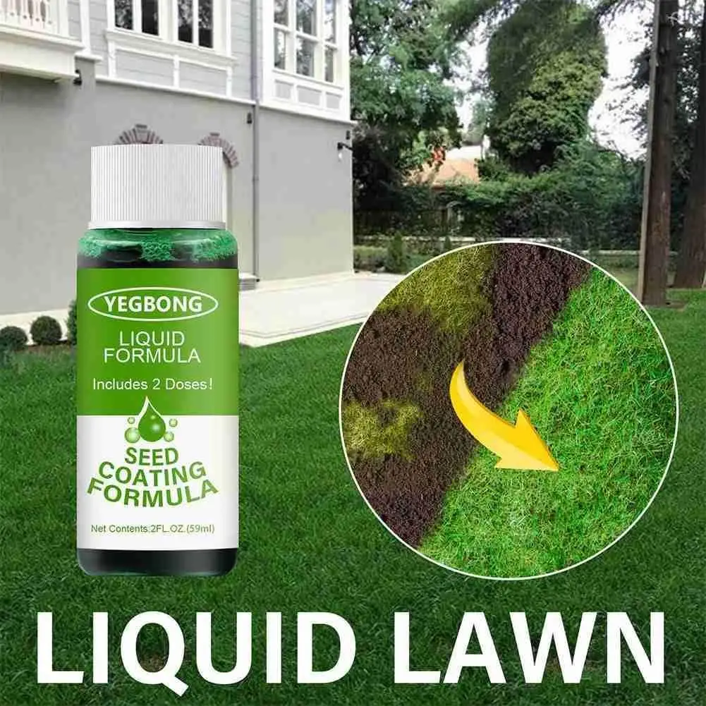

59ml Garden Lawn Liquid Household Seeding System Liquid Spray Repairs Dry Household Grass Seeding Seed Spots Tools Portable H7B7