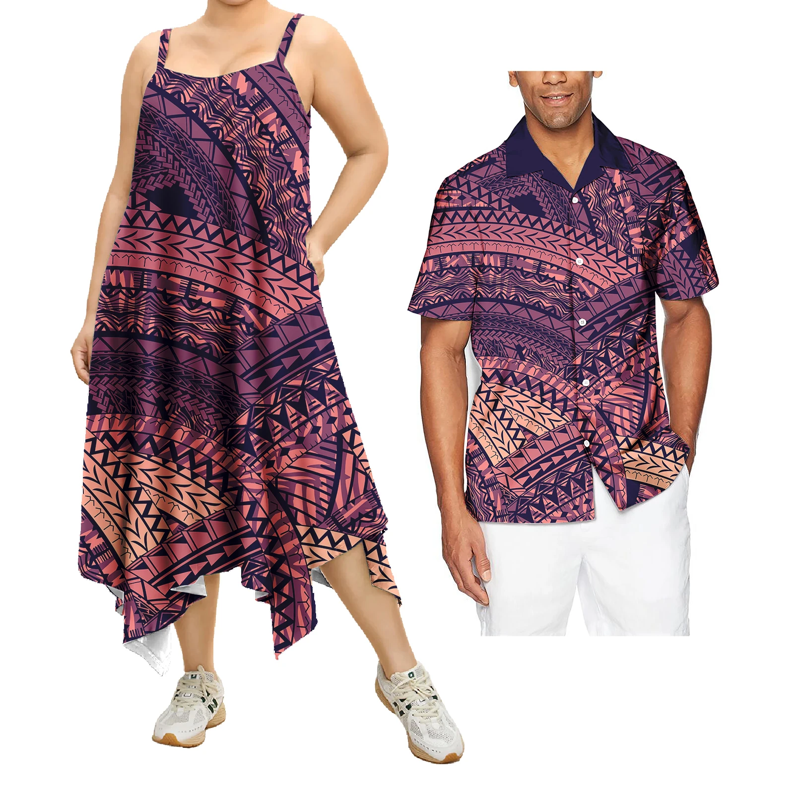 Одежда для пар наборы полинезийской этнической одежды самоанские фицзянские