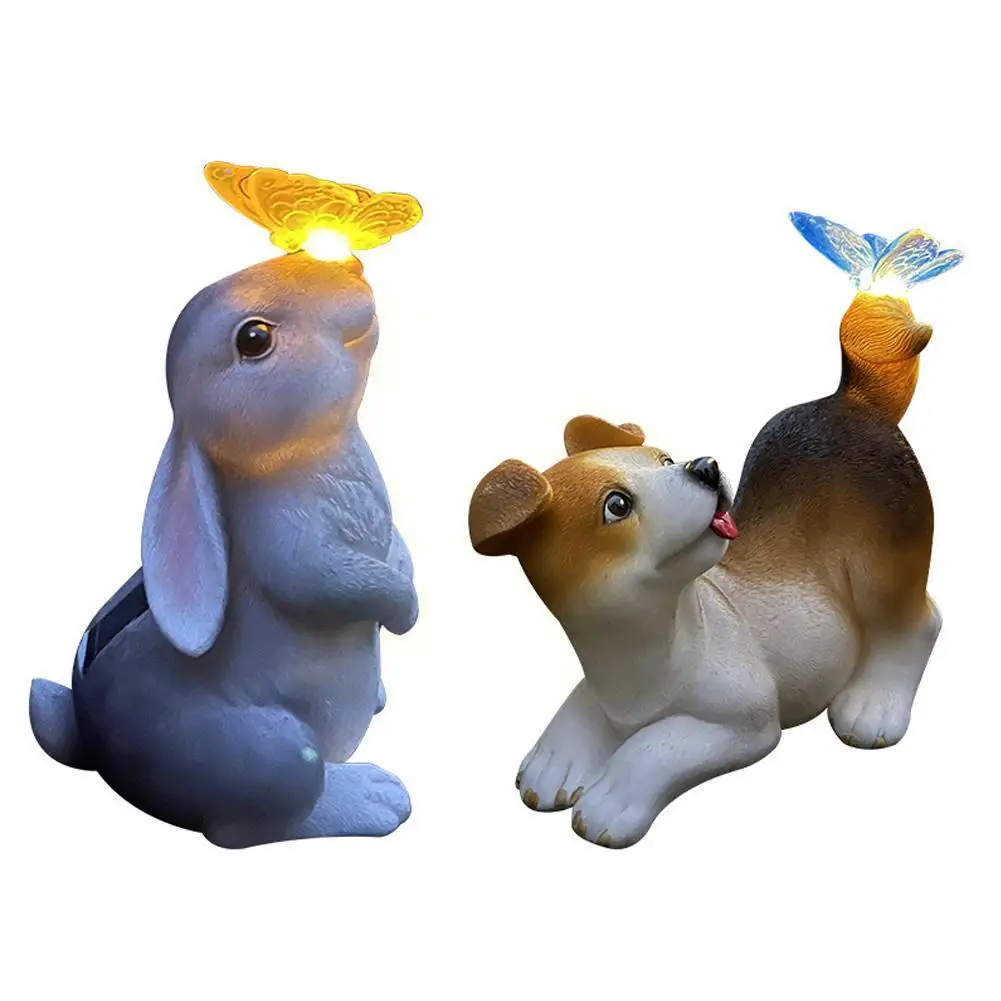 

Полимерная лампа на солнечной энергии, кролик, собака, украшения, модель L6f8