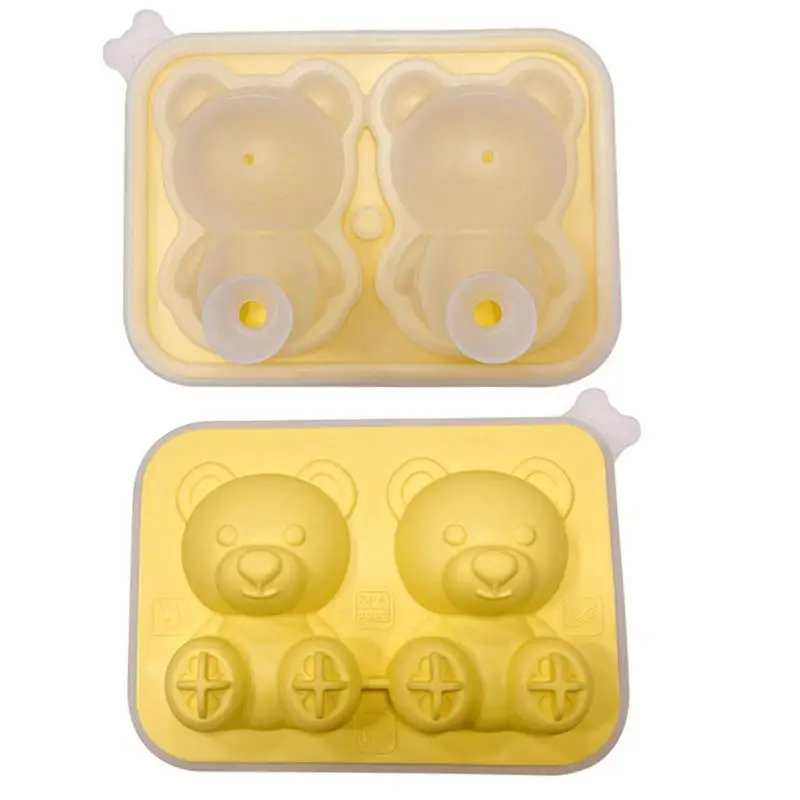 

Bear Ice Maker 2 Pack Bear Silicone Ice Molds Leak Proof Ice Molds Ice Cube Molds Ice Bear Maker Makes Large Ice Bears For