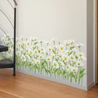 Shijuekongjian наклейки на плинтус с травой, DIY маленькие маргаритки, наклейки на стену для дома, гостиной, спальни, детской комнаты, украшение