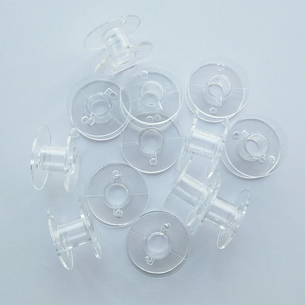 10Pcs/lot Sewing Bobbins Transparent Colorful Spools Home Universal Machine DIY Plastic Empty Tool Accessories Threads |
