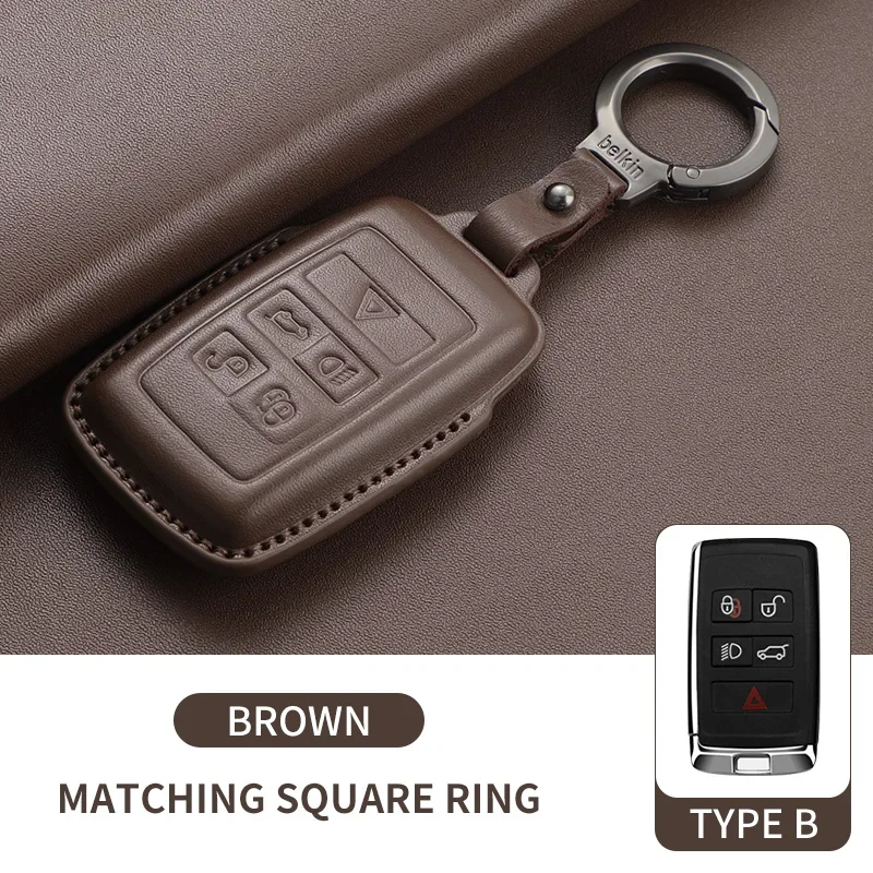 

Чехол для дистанционного ключа автомобиля для Land Rover Range Rover Sport Evoque Freelander Velar Discovery 4, кожаный брелок для ключей