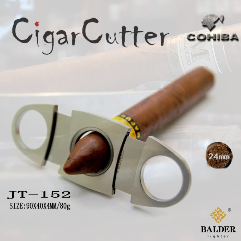 Фото Ножницы для сигар COHIBA, кубинский резак для сигарет с двойными острыми краями, портативная сигара из нержавеющей стали, аксессуары для сигарет, мужской подарок №2