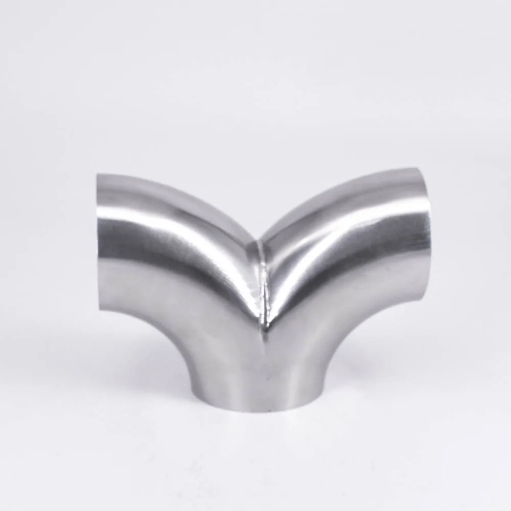 

19-104mm Pipe OD Butt Weld Y-Shaped 3 Way Elbow SUS 304 Stainless Sanitary Pipe Fitting Splitter Homebrew Beer Wine