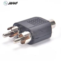 y splitter rca 3 5 stereo female jack to 2 rca male plug adapter headphone y audio adapter converter audio video plug connctor